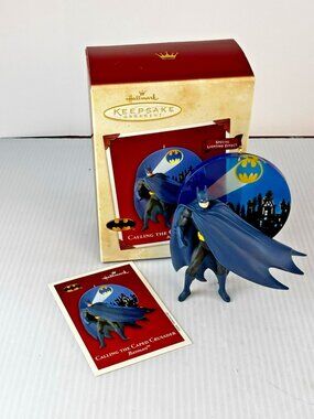 2002 Hallmark Calling the Caped Crusader Batman Ornament Christmas in box